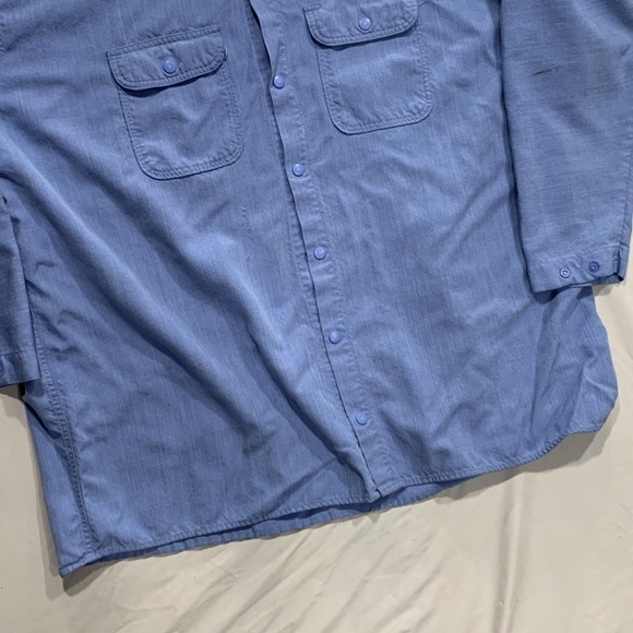 PR 97 Steel Grip FR Snap Shirt 3XL Blue‎ Work Utility Flame Resistant USA Made - Picture 6 of 6
